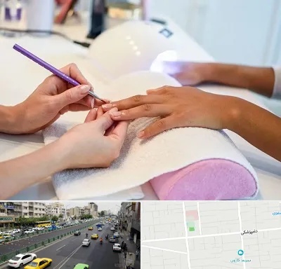 ناخن کار در خیابان دامپزشکی