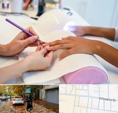 ناخن کار در خیابان فلسطین