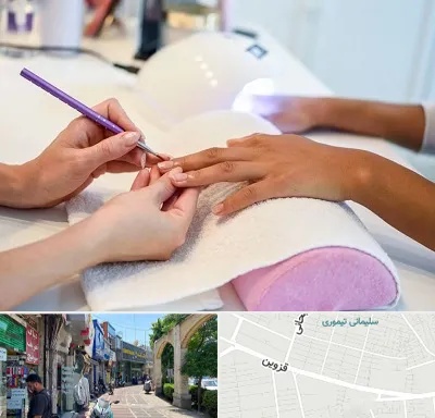 ناخن کار در خیابان قزوین