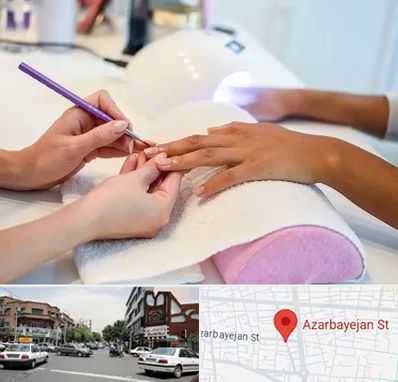 ناخن کار در خیابان آذربایجان