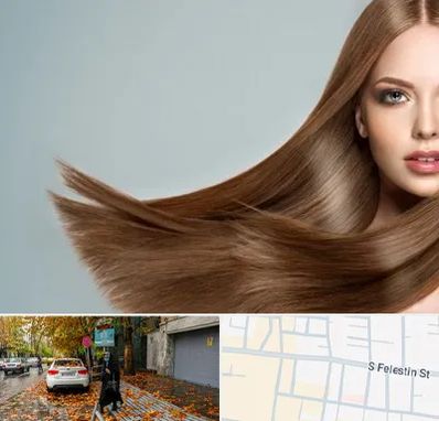 کراتین مو در خیابان فلسطین