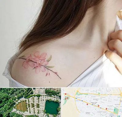 تاتو کار خانم در وکیل آباد مشهد