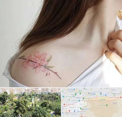 تاتو کار خانم در منطقه 13 تهران