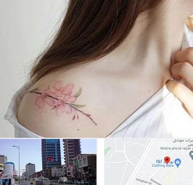 تاتو کار خانم در چهارراه طالقانی کرج