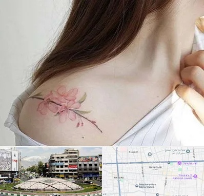 تاتو کار خانم در مرکز تهران