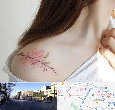 تاتو کار خانم در خیابان ملاصدرا شیراز