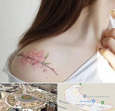 تاتو کار خانم در پرند