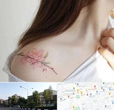 تاتو کار خانم در میدان کاج