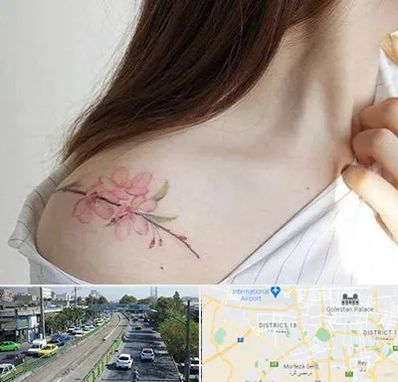 تاتو کار خانم در جنوب تهران 