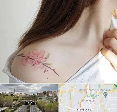 تاتو کار خانم در یوسف آباد 