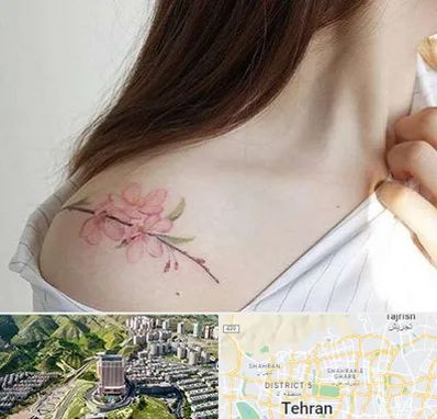 تاتو کار خانم در شمال تهران 