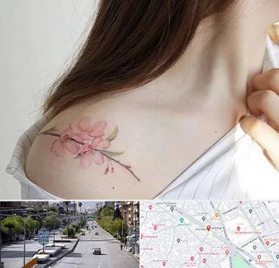 تاتو کار خانم در خیابان زند شیراز