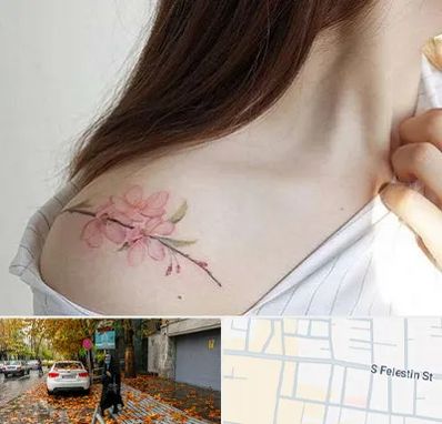 تاتو کار خانم در خیابان فلسطین