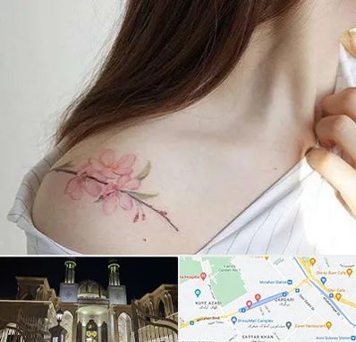 تاتو کار خانم در زرگری شیراز