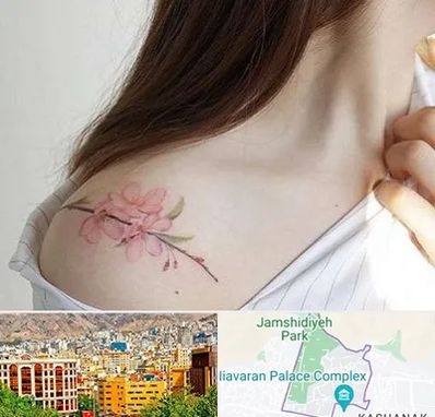 تاتو کار خانم در نیاوران 