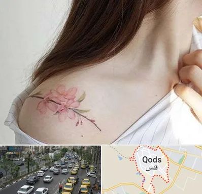 تاتو کار خانم در شهر قدس