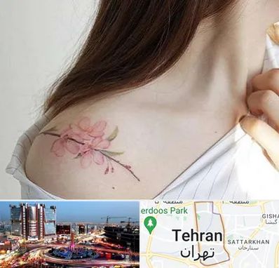 تاتو کار خانم در صادقیه 