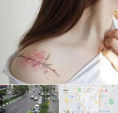 تاتو کار خانم در ستارخان 