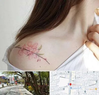 تاتو کار خانم در خیابان توحید اصفهان