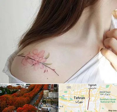 تاتو کار خانم در ولیعصر 