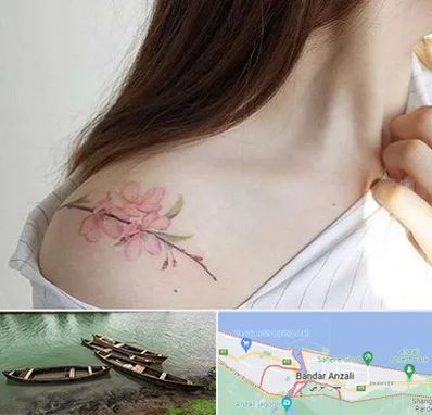 تاتو کار خانم در بندر انزلی