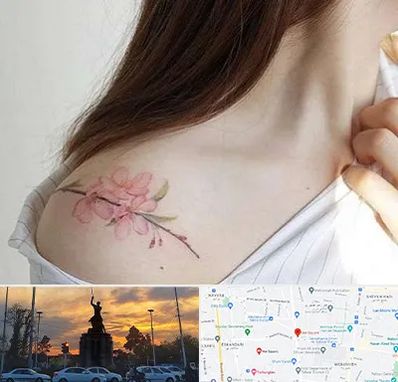 تاتو کار خانم در میدان حر