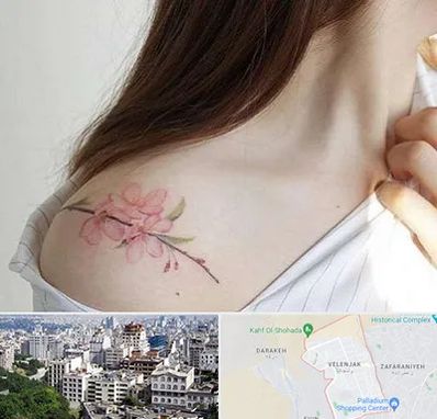 تاتو کار خانم در ولنجک 