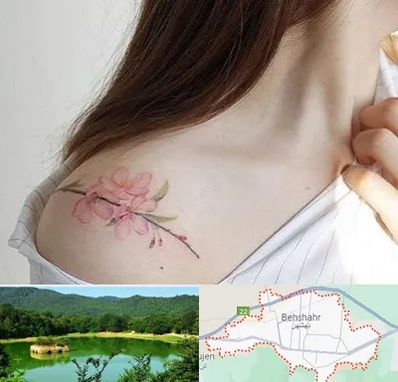 تاتو کار خانم در بهشهر