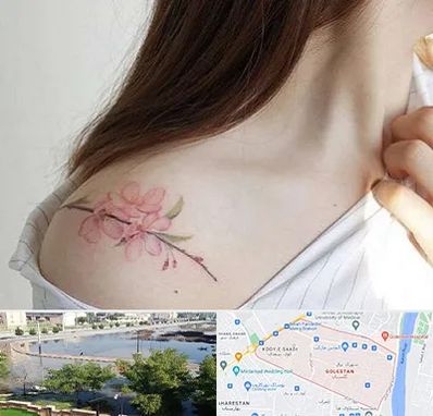 تاتو کار خانم در گلستان اهواز