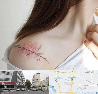 تاتو کار خانم در بلوار فردوس 