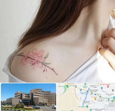 تاتو کار خانم در صیاد شیرازی مشهد