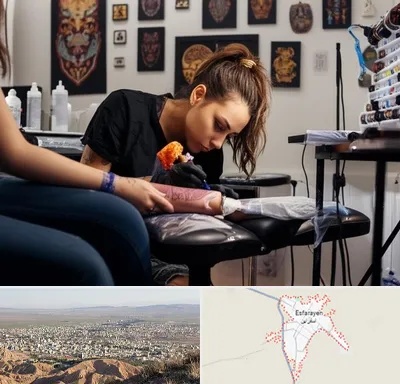 تاتو کار خانم در اسفراین