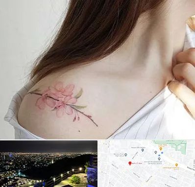 تاتو کار خانم در هفت تیر مشهد