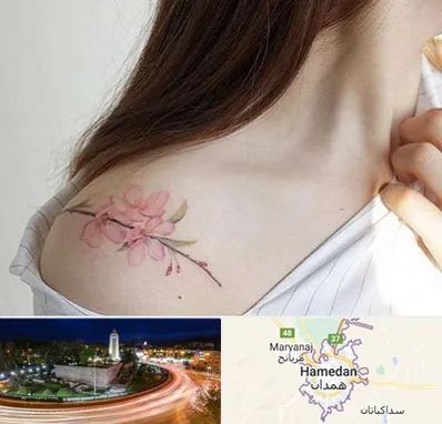 تاتو کار خانم در همدان