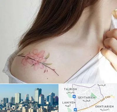 تاتو کار خانم در قیطریه 