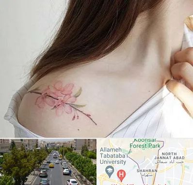 تاتو کار خانم در شهران 