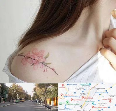 تاتو کار خانم در شریعتی 