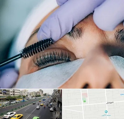 لیفت مژه در خیابان دامپزشکی