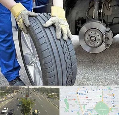 پنچرگیری در منطقه 17 تهران