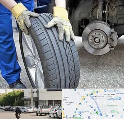 پنچرگیری در قدوسی شرقی شیراز