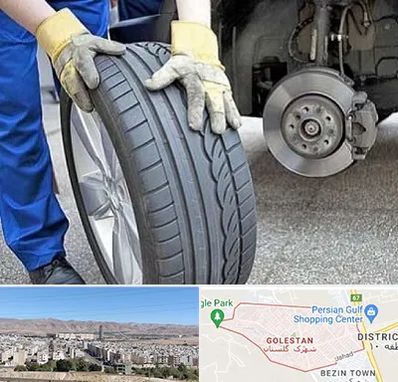 پنچرگیری در شهرک گلستان شیراز