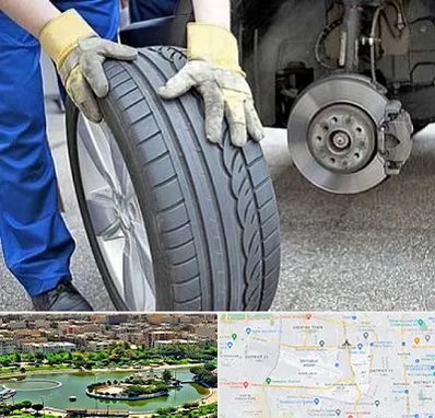 پنچرگیری در منطقه 9 تهران