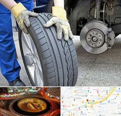 پنچرگیری در میدان ولیعصر