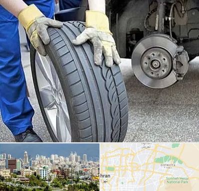 پنچرگیری در شرق تهران 