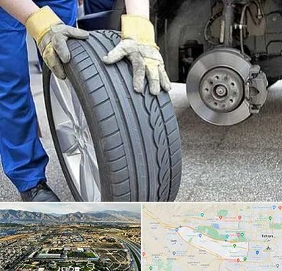 پنچرگیری در منطقه 21 تهران