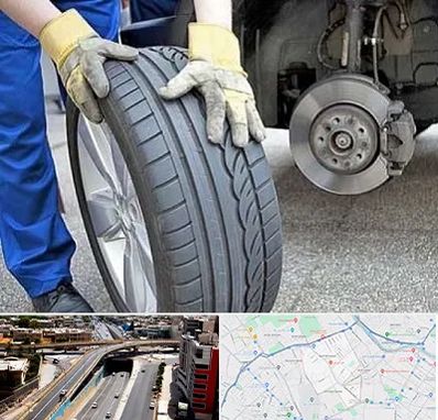 پنچرگیری در ستارخان شیراز