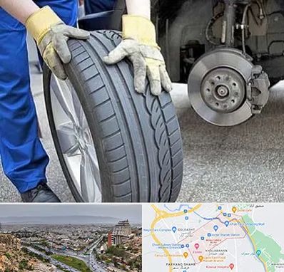 پنچرگیری در معالی آباد شیراز