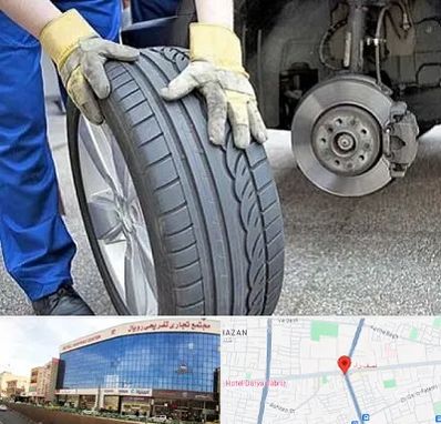 پنچرگیری در نصف راه تبریز