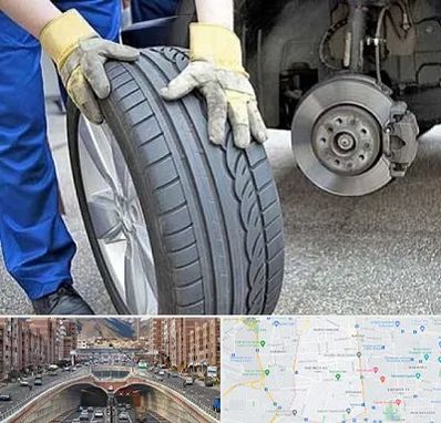 پنچرگیری در منطقه 10 تهران