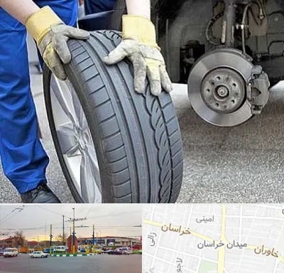 پنچرگیری در میدان خراسان